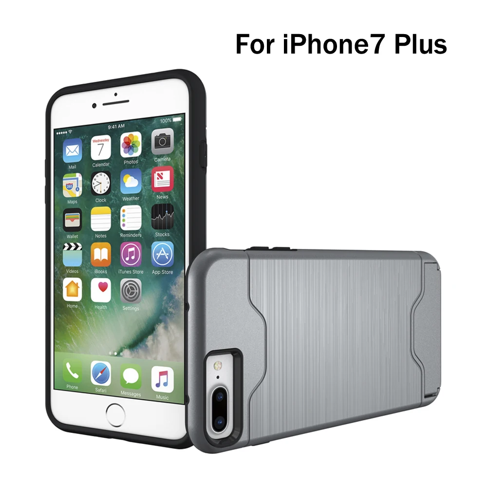 Luxury 2 in 1 Armor Case Cover For iPhone7 Plus Protection Case Hidden Slide Card Slot Stand Holder Phone Case
Luxury 2 in 1 Armor Case Cover For iPhone7 Plus Protection Case Hidden Slide Card Slot Stand Holder Phone Case