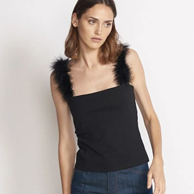 Fashion Faux Fur Black Bralette Crop Top Backless Shaggy Camis Short Sexy Camisole Tank Top Clothes 2019 Summer
Fashion Faux Fur Black Bralette Crop Top Backless Shaggy Camis Short Sexy Camisole Tank Top Clothes 2019 Summer
