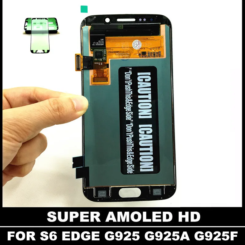 100% протестированный AMOLED телефон LCDs для Samsung Galaxy S6 Edge G925F G925A G925P ЖК дисплей экран с