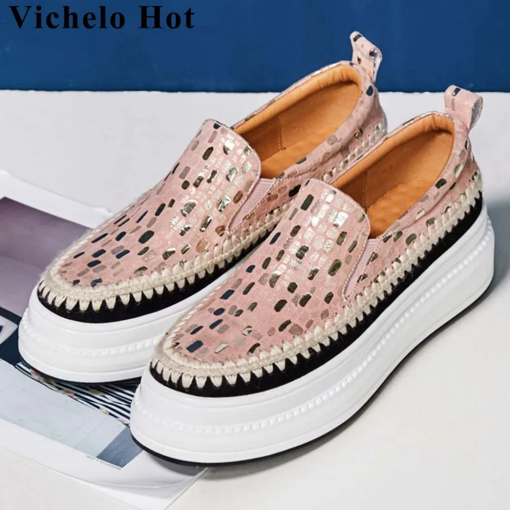 Vichelo Hot luxury special sheep leather slip on loafers med bottom British school round toe daily wear vulcanized shoes L72
Vichelo Hot luxury special sheep leather slip on loafers med bottom British school round toe daily wear vulcanized shoes L72