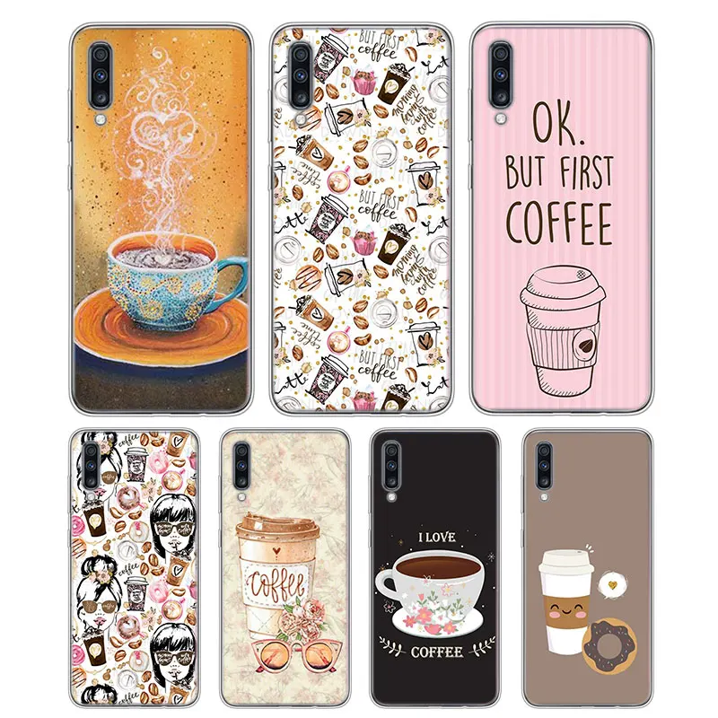 Transparent Soft Silicone Phone Case Ok But First Coffee Book Postcard for Samsung Galaxy A10 A30 A40 A50 A70 Cover 
Transparent Soft Silicone Phone Case Ok But First Coffee Book Postcard for Samsung Galaxy A10 A30 A40 A50 A70 Cover