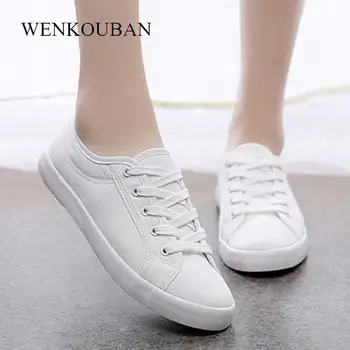 Summer Canvas Sneakers Women White Vulcanized Shoes Classic Female Lace-Up Flat Trainers Ladies Casual Shoes Zapatos Mujer
Summer Canvas Sneakers Women White Vulcanized Shoes Classic Female Lace-Up Flat Trainers Ladies Casual Shoes Zapatos Mujer