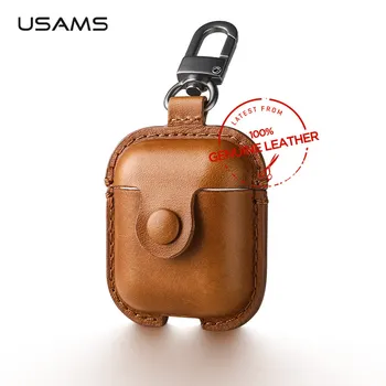 USAMS Genuine Leather Luxury Case for Apple Airpods Earphone Protective Cover for Air Pods Wireless Bluetooth Earphone shell
USAMS Genuine Leather Luxury Case for Apple Airpods Earphone Protective Cover for Air Pods Wireless Bluetooth Earphone shell