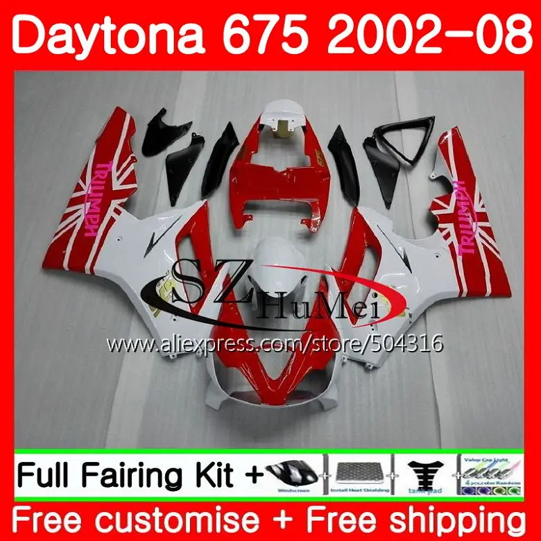Body kit For Triumph Daytona 675 02 03 04 05 06 07 08 87SH21 Daytona 675 2002 2003 2004 2005 2006 2007 2008 white red Fairing
Body kit For Triumph Daytona 675 02 03 04 05 06 07 08 87SH21 Daytona 675 2002 2003 2004 2005 2006 2007 2008 white red Fairing