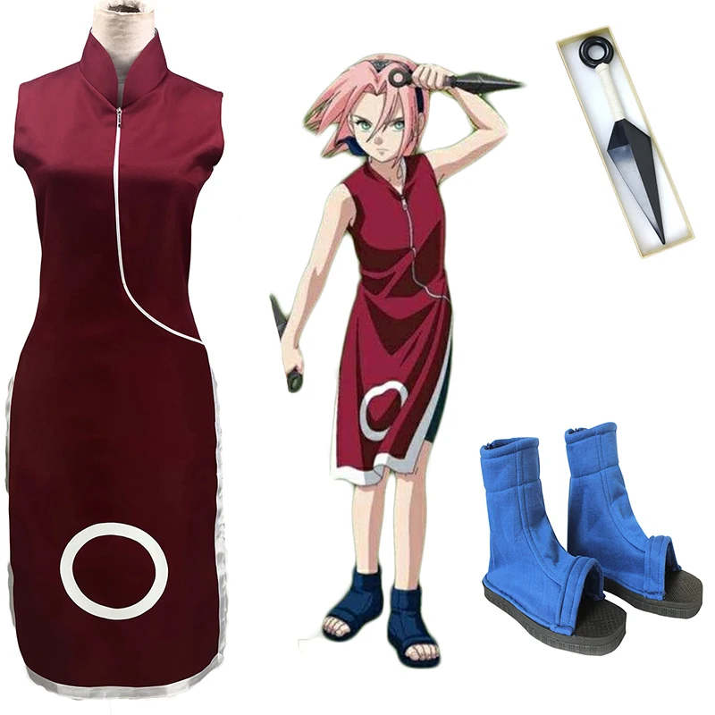 Japanese Anime The Last Naruto the Movie Sakura Haruno Cosplay Costume Full Set For Halloween
Japanese Anime The Last Naruto the Movie Sakura Haruno Cosplay Costume Full Set For Halloween