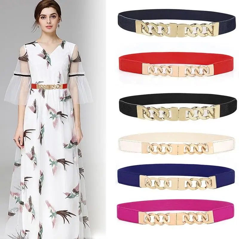1pc New Design Belts Thin Adjust Belt Pu Leather Metal Chain Decorative Women's Elastic Waistband Metal Buckle Square Gifts
1pc New Design Belts Thin Adjust Belt Pu Leather Metal Chain Decorative Women's Elastic Waistband Metal Buckle Square Gifts