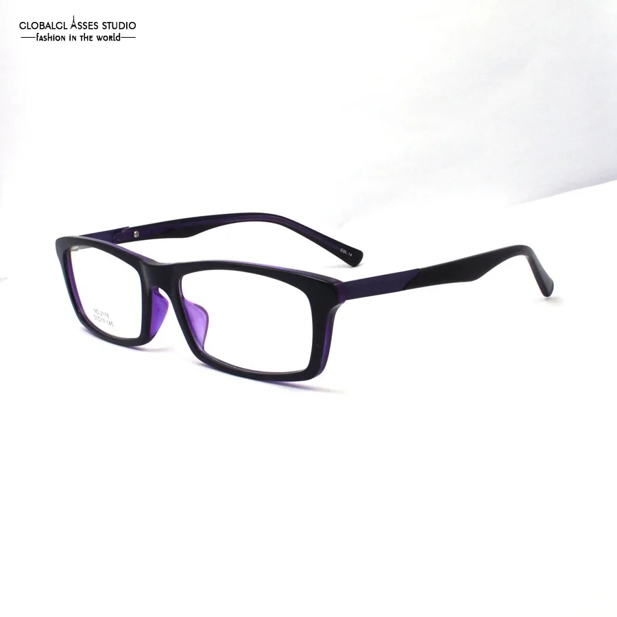 Big Lens Rectangular Acetate Eyeglasses Women Black on Crystal Purple Color Patchwork Prescription Lens Frame NO.2178 COL.14
Big Lens Rectangular Acetate Eyeglasses Women Black on Crystal Purple Color Patchwork Prescription Lens Frame NO.2178 COL.14