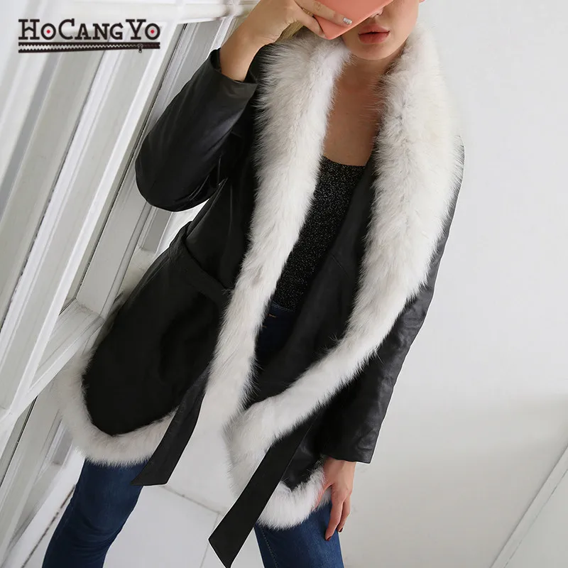 HCYO Autumn Winter Women Leather Coat With Sash Faux Fur jacket Fashion Short Slim Warm Long Sleeve Faux leather jackets Women
HCYO Autumn Winter Women Leather Coat With Sash Faux Fur jacket Fashion Short Slim Warm Long Sleeve Faux leather jackets Women