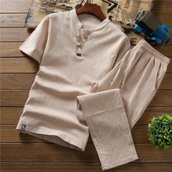 High quality summer thin linen sets men's cotton short sleeve T-shirt Shorts solid color large size loose casual Suit M-5XL
High quality summer thin linen sets men's cotton short sleeve T-shirt Shorts solid color large size loose casual Suit M-5XL