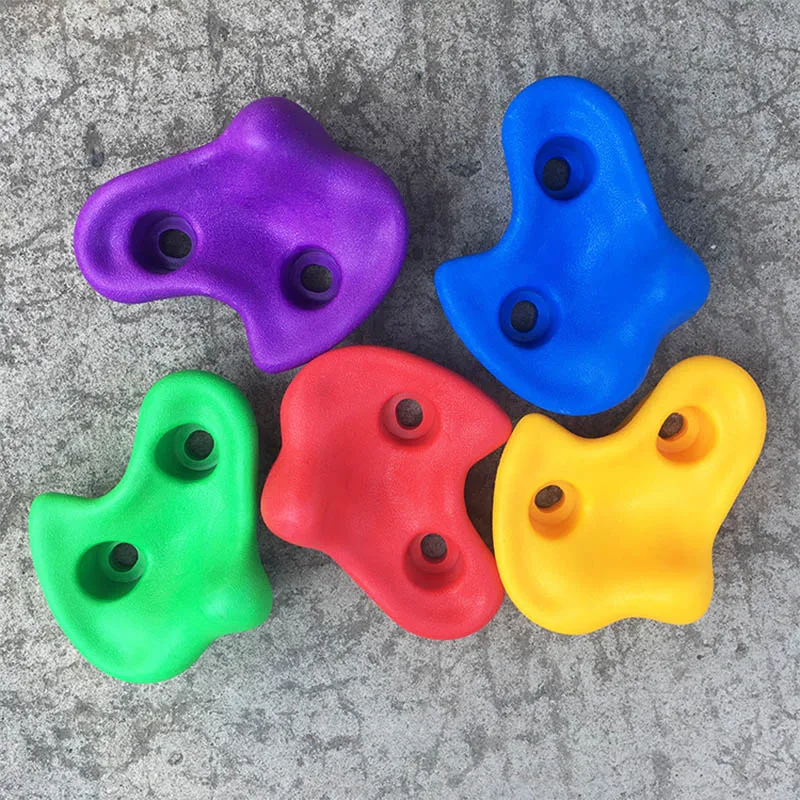 

10pcs/5pcs Children's Outdoor Climbing Wall Stones Holds Plastic Textured Climbing Rock Holds Wall for Kids Multi Color Assorted