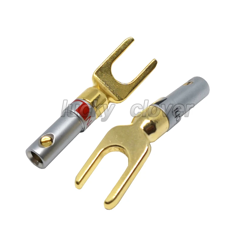 10pcs Japan gold plated copper grade interpolation Y Y U- type Screw Spade Banana Plug speaker cable speaker wire connectors
10pcs Japan gold plated copper grade interpolation Y Y U- type Screw Spade Banana Plug speaker cable speaker wire connectors