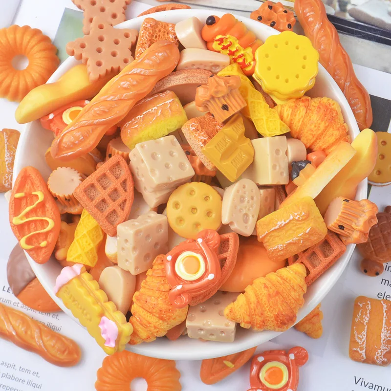 6pcs Cartoon Simulation Cheese Bread Biscuit Resin Pendant Findings DIY Childs Notebooks Stationery Box Phone Jewelry Accessory
6pcs Cartoon Simulation Cheese Bread Biscuit Resin Pendant Findings DIY Childs Notebooks Stationery Box Phone Jewelry Accessory