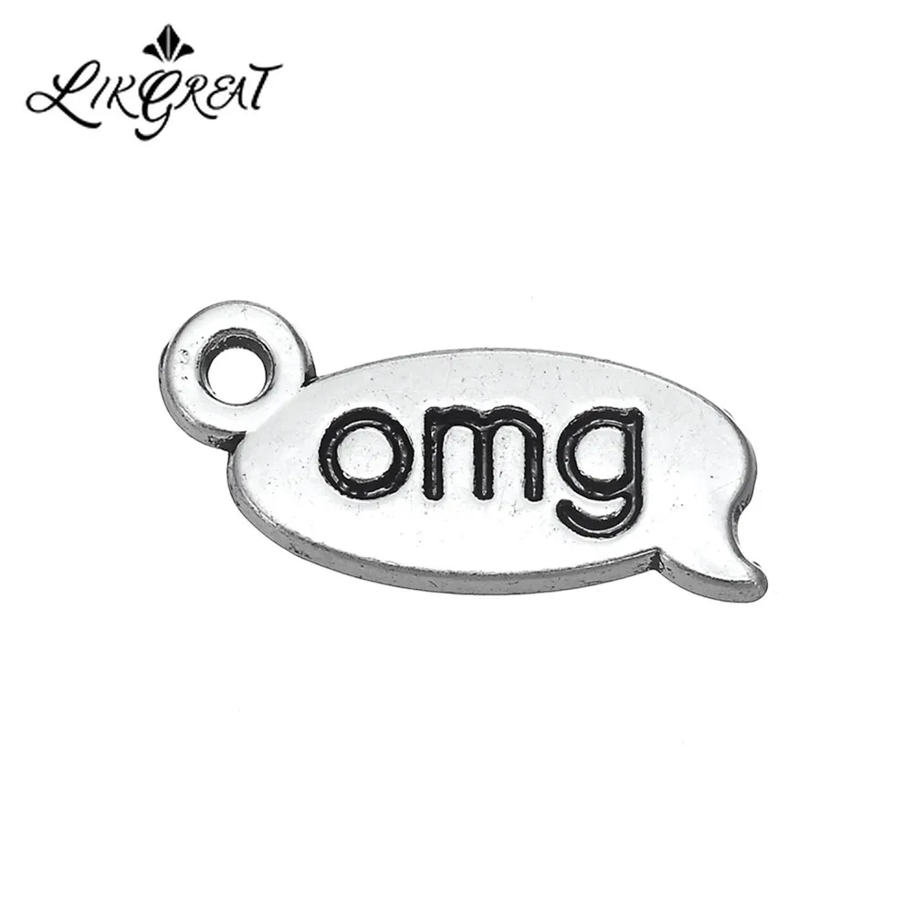 LIKGREAT Unique Design Metal Message OMG Letter Charms Dialogue Box Pendant for Necklace Bracelet Anklets Making Jewelry Finding
LIKGREAT Unique Design Metal Message OMG Letter Charms Dialogue Box Pendant for Necklace Bracelet Anklets Making Jewelry Finding