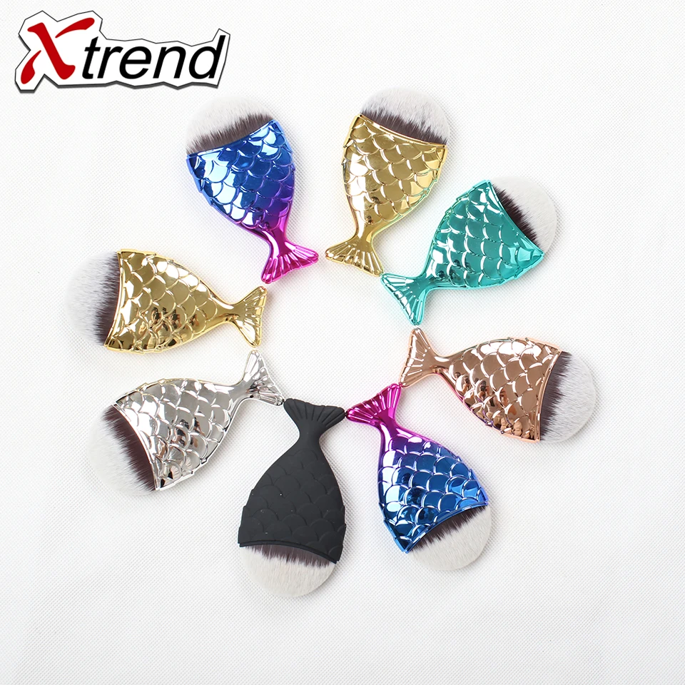 Professional Fashion Mermaid Makeup Brushes Powder Blush Foundation Contour fish pretty Make Up Brush Cosmetic Tools wholesale
Professional Fashion Mermaid Makeup Brushes Powder Blush Foundation Contour fish pretty Make Up Brush Cosmetic Tools wholesale