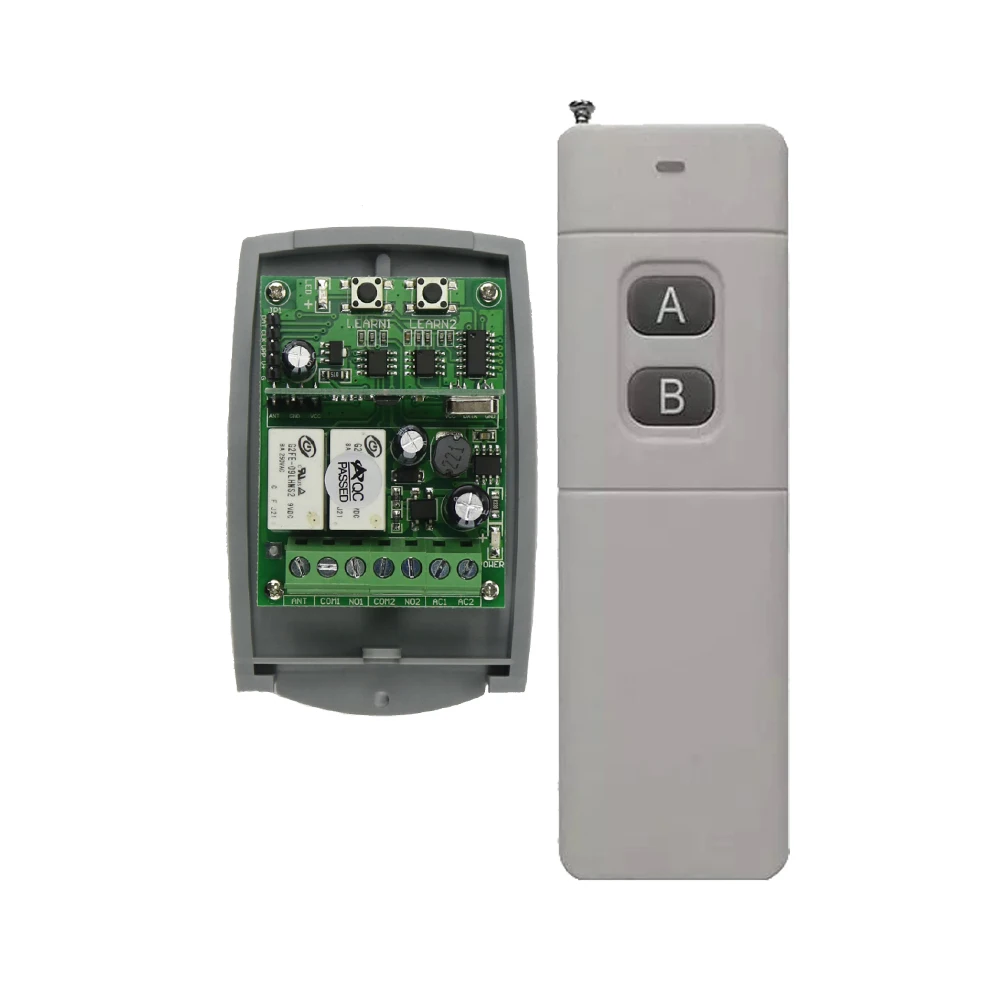Long Distance Transmitter 200M-3000M AC DC 12V 24V 36V 2 CH 8A Mini Receiver Wireless Remote Control Switch 315mhz/433mhzSystem
Long Distance Transmitter 200M-3000M AC DC 12V 24V 36V 2 CH 8A Mini Receiver Wireless Remote Control Switch 315mhz/433mhzSystem