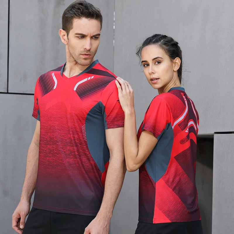 Red Running Sport Quick Dry Breathable Badminton T-Shirt,Women/Men Table Tennis Training Patchwork T Shirts High Quality
Red Running Sport Quick Dry Breathable Badminton T-Shirt,Women/Men Table Tennis Training Patchwork T Shirts High Quality
