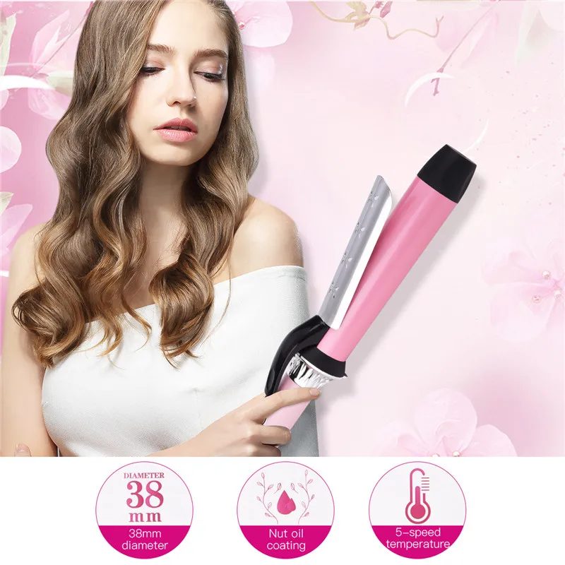 38mm Hair Curling Iron Control Temperature Hair Curler Waver Iron Curling Wave Curling Roller Wand Hair Curls Styling Tools
38mm Hair Curling Iron Control Temperature Hair Curler Waver Iron Curling Wave Curling Roller Wand Hair Curls Styling Tools