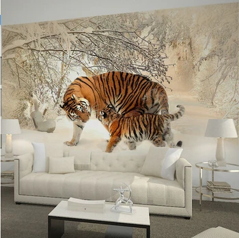 Home decor wall murals papel de parede tigers in winter snow forest photo wallpaper mural for living room bedroom decal
Home decor wall murals papel de parede tigers in winter snow forest photo wallpaper mural for living room bedroom decal