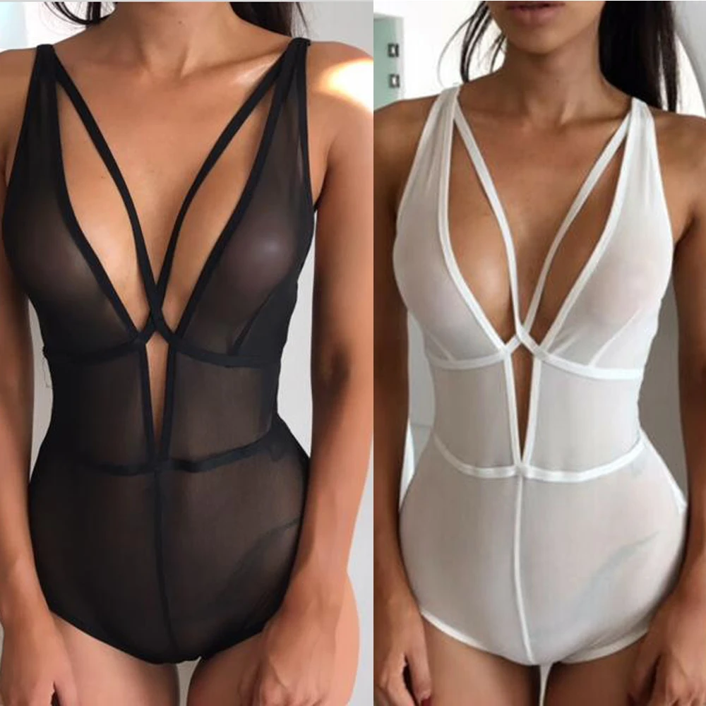 Sexy Lingerie Lace Sheer Women's Transparent Deep V Neck Solid Cross Babydoll Underwear Lady Bodysuit Night One Piece
Sexy Lingerie Lace Sheer Women's Transparent Deep V Neck Solid Cross Babydoll Underwear Lady Bodysuit Night One Piece