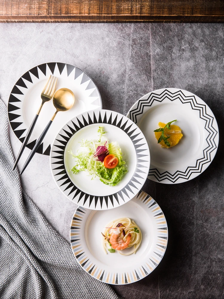 Nordic Ceramic Plate Creative Geometry Western Food Dish Pasta Dish Deep Soup Plate Dishes for Family Hotel Dropshipping
Nordic Ceramic Plate Creative Geometry Western Food Dish Pasta Dish Deep Soup Plate Dishes for Family Hotel Dropshipping