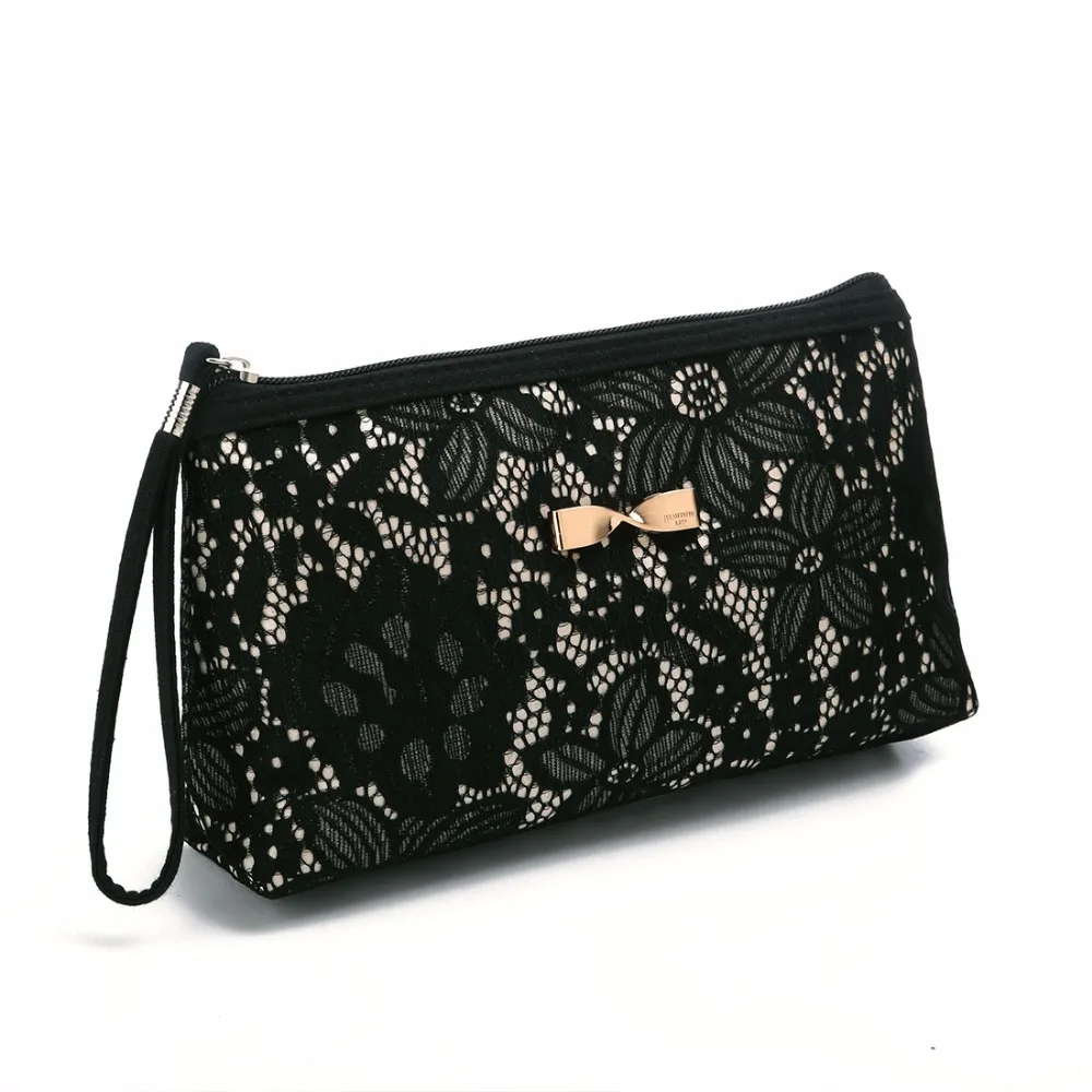 2019 Solid Lace Cosmetic Bag Wristlet Toiletry Bags Zipper Women Makeup Pouch Solid Wash Organizer Polyester Bowknot Decoration
2019 Solid Lace Cosmetic Bag Wristlet Toiletry Bags Zipper Women Makeup Pouch Solid Wash Organizer Polyester Bowknot Decoration
