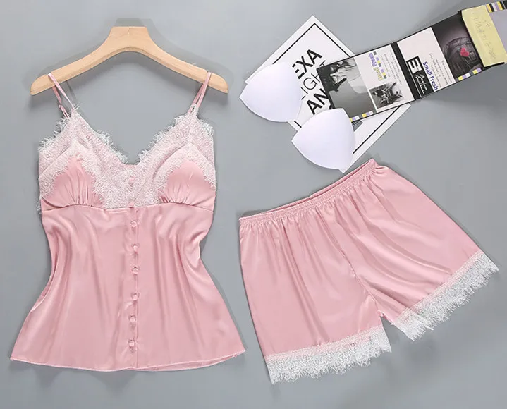 Voplidia Sexy Pajama Pajamas Set Lace V-neck Pad Top with Shorts Pyjama Sleepwear Lace Lingerie Mini Sleeveless Women Lingerie
Voplidia Sexy Pajama Pajamas Set Lace V-neck Pad Top with Shorts Pyjama Sleepwear Lace Lingerie Mini Sleeveless Women Lingerie