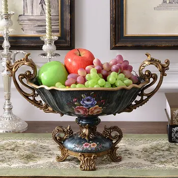 European high fruit plate decoration room decor hand color table Home Furnishing pastoral housewarming gift accessories
European high fruit plate decoration room decor hand color table Home Furnishing pastoral housewarming gift accessories