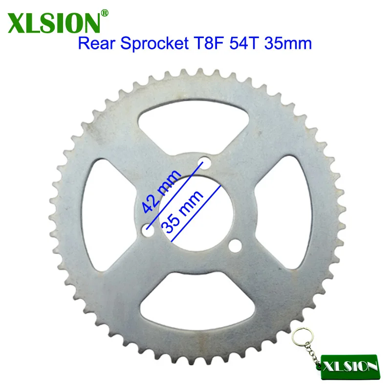 Задняя звездочка XLSION 54 Tooth T8F для скутера 47cc 49cc карманного велосипеда