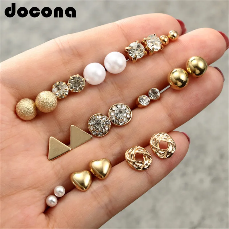 docona Vintage Triangle Heart Pearl Studs Earrings for Women Girl Tiny Crystal Geometric Studs Earring Set Jewelry 5245
docona Vintage Triangle Heart Pearl Studs Earrings for Women Girl Tiny Crystal Geometric Studs Earring Set Jewelry 5245