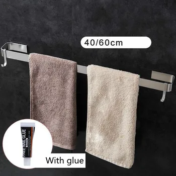 Space aluminum towel bar free punching bathroom wall mounted towel rack single rod Pot lid hanging rod with hooks mx7231532
Space aluminum towel bar free punching bathroom wall mounted towel rack single rod Pot lid hanging rod with hooks mx7231532
