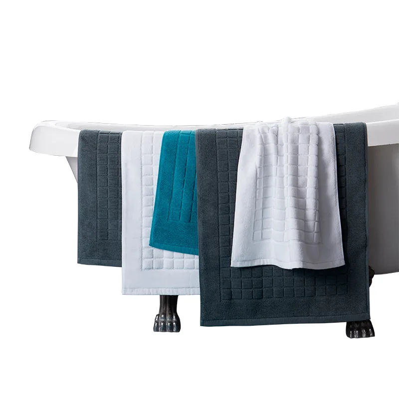 Hotel Club Toilet Full Cotton Floor Towel Mat Carpet 32-thread 350g Jacquard Anti-skid Pad Soft and Thicker Absorbent Floor Pad
Hotel Club Toilet Full Cotton Floor Towel Mat Carpet 32-thread 350g Jacquard Anti-skid Pad Soft and Thicker Absorbent Floor Pad