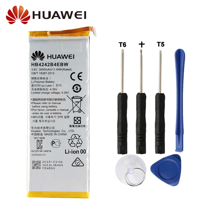 Huawei Original Replacement Battery HB4242B4EBW For Huawei honor 6 H60-L01 H60-L02 H60-L11 H60-L04 honor 4X Battery 3000mAh
Huawei Original Replacement Battery HB4242B4EBW For Huawei honor 6 H60-L01 H60-L02 H60-L11 H60-L04 honor 4X Battery 3000mAh