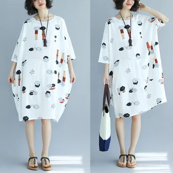CHUNLI Large size 2019 Women`s Soft Linen Fit Summer Dress 053
CHUNLI Large size 2019 Women`s Soft Linen Fit Summer Dress 053