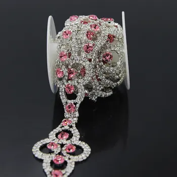 10Yards Charming Light Pink Rhinestones Trimming Clear Glass Rhinestone Trim Silver Chain
10Yards Charming Light Pink Rhinestones Trimming Clear Glass Rhinestone Trim Silver Chain