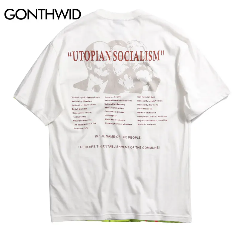 GONTHWID Marx Engels Lenin Stalin Printed T Shirts Streetwear Mens 2019 Hip Hop Harajuku Short Sleeve Tees Male Tops Tshirts
GONTHWID Marx Engels Lenin Stalin Printed T Shirts Streetwear Mens 2019 Hip Hop Harajuku Short Sleeve Tees Male Tops Tshirts