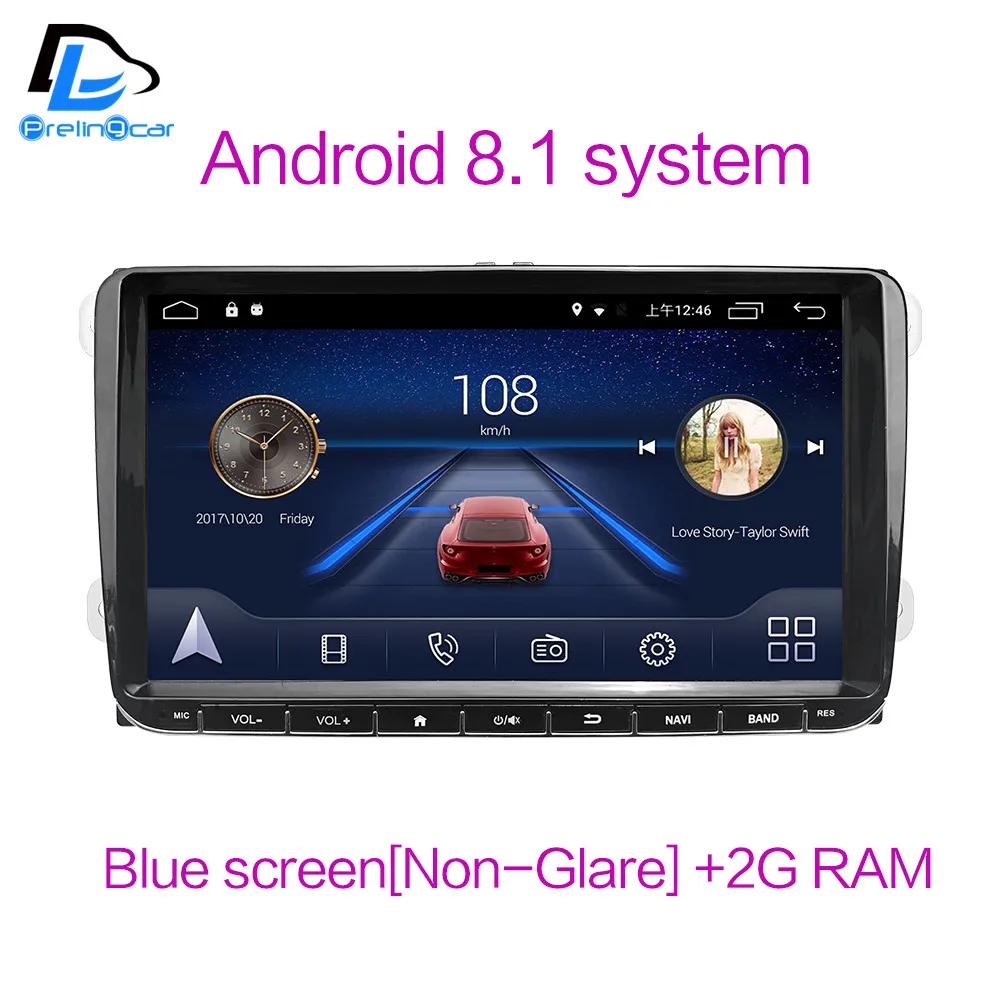 Автомобильный DVD плеер для Android 8 1 volkswagen VW 9 дюймов Golf passat Jetta tiguan Bora CC с полным