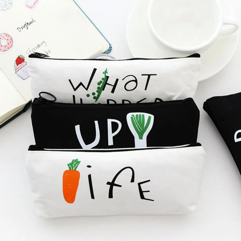 Colored Vegetable Pattern Pencil Case Office Stationery and School Supplies High Capacity Canvas Material Pencil Bag 1PCS
Colored Vegetable Pattern Pencil Case Office Stationery and School Supplies High Capacity Canvas Material Pencil Bag 1PCS