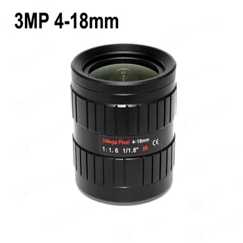 3.0 Mega pixel Manual IRIS Varifocal CCTV Lens 1/1.8 inch 4-18mm C Mount Industrial lens For IMX185 1080P Box Camera IP Camera
3.0 Mega pixel Manual IRIS Varifocal CCTV Lens 1/1.8 inch 4-18mm C Mount Industrial lens For IMX185 1080P Box Camera IP Camera
