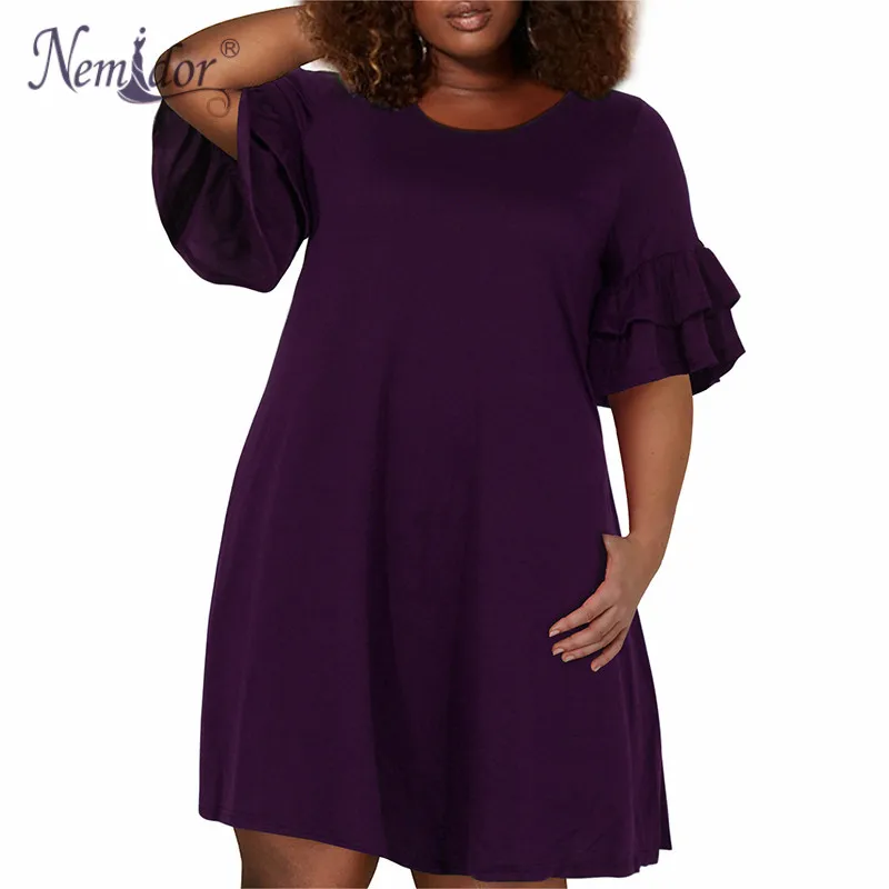 Nemidor Women Vintage Ruffles Sleeve O-neck 50s Party Stretchy A-line Dress Plus Size 7XL 8XL 9XL Casual Swing Dress With Pocket
Nemidor Women Vintage Ruffles Sleeve O-neck 50s Party Stretchy A-line Dress Plus Size 7XL 8XL 9XL Casual Swing Dress With Pocket