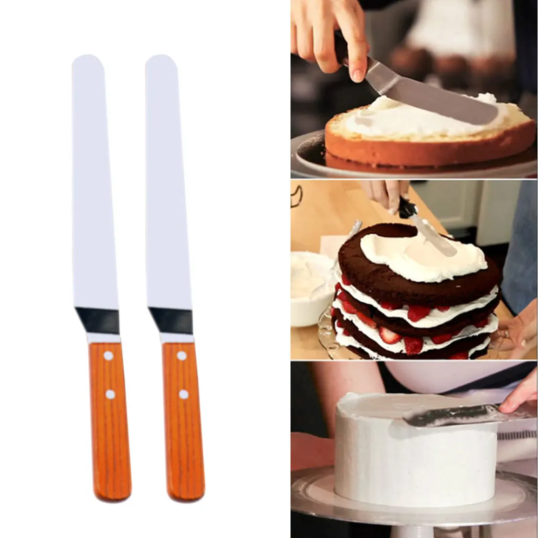 1PC Stainless Steel Butter Cake Cream Knife Spatula Smoother Icing Frosting Spreader Fondant Pastry Cake Decoration
1PC Stainless Steel Butter Cake Cream Knife Spatula Smoother Icing Frosting Spreader Fondant Pastry Cake Decoration