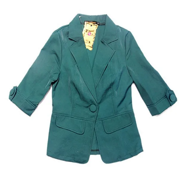 Women Spring 3/4 Sleeve Button Short OL Office Suit Coat High Quality Jacket Outwear Tops S-XXL Office Lady Coats 
Women Spring 3/4 Sleeve Button Short OL Office Suit Coat High Quality Jacket Outwear Tops S-XXL Office Lady Coats