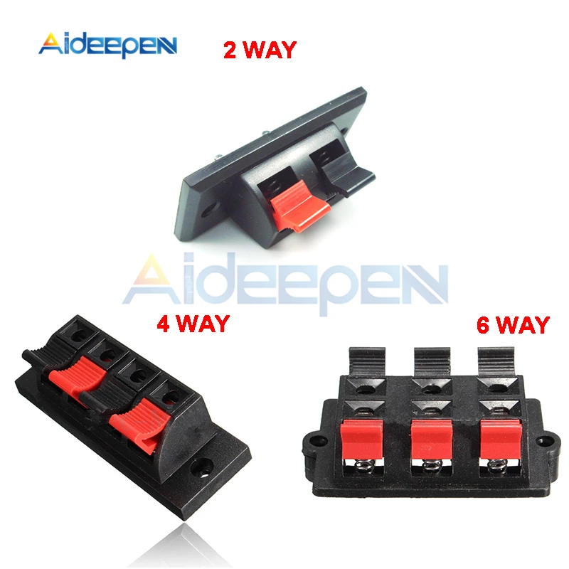 5Pcs 2/4/6 Positions Way Connector Terminal Push in Jack Spring 2/4/6 Pin Load Audio Speaker Terminals
5Pcs 2/4/6 Positions Way Connector Terminal Push in Jack Spring 2/4/6 Pin Load Audio Speaker Terminals