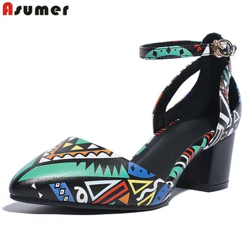 ASUMER Plus size 33-43 New 2020 buckle strap women pumps high quality spring summer shoes printing leather high heels shoes
ASUMER Plus size 33-43 New 2020 buckle strap women pumps high quality spring summer shoes printing leather high heels shoes