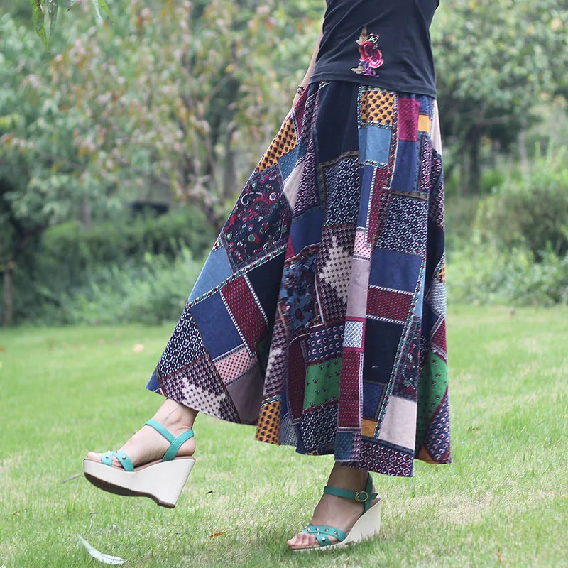 28 Colors Length 90cm 2018 Women Summer Bohemian Fashion Printing Cotton Linen Swing Skirts Ethnic Vintage Casual Skirt W1335
28 Colors Length 90cm 2018 Women Summer Bohemian Fashion Printing Cotton Linen Swing Skirts Ethnic Vintage Casual Skirt W1335
