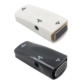 HDMI Female to VGA Female Converter Adapter 1080P With 3.5mm Audio Cable For laptop/mobile phone/DVD/tablet/Camera
HDMI Female to VGA Female Converter Adapter 1080P With 3.5mm Audio Cable For laptop/mobile phone/DVD/tablet/Camera