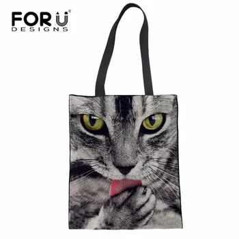 FORUDESIGNS Cat Pattern Canvas Environmental Protection Mom Shopping Bag Fashion Women's Handbags Tote Bag Casual Shoulder Bags
FORUDESIGNS Cat Pattern Canvas Environmental Protection Mom Shopping Bag Fashion Women's Handbags Tote Bag Casual Shoulder Bags