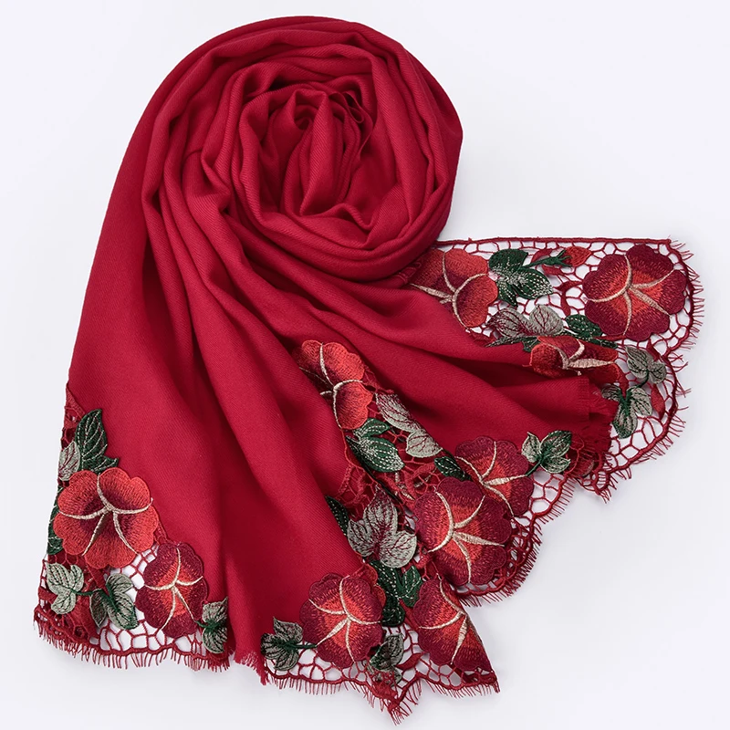 Winter 100% Wool Scarf For Women Red Shawls Wraps Wedding Wool Scarves for Ladies Flower Embroidery Cashmere Scarf Foulard Femme
Winter 100% Wool Scarf For Women Red Shawls Wraps Wedding Wool Scarves for Ladies Flower Embroidery Cashmere Scarf Foulard Femme