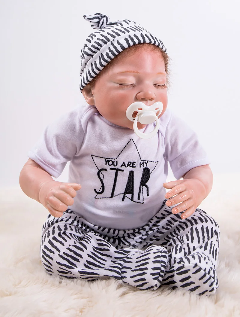 46cm reborn Silicone vinyl babies dolls newborn lifelike NPKCOLLECTION super toy bonecas brinquedos kids birthday gifts
46cm reborn Silicone vinyl babies dolls newborn lifelike NPKCOLLECTION super toy bonecas brinquedos kids birthday gifts