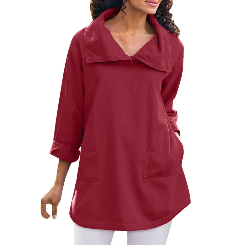 Women Loose Blouse Cotton Linen Long-Sleeved Shirt V-Neck Casual Womens Blouse Tops camisas mujer YJJ2
Women Loose Blouse Cotton Linen Long-Sleeved Shirt V-Neck Casual Womens Blouse Tops camisas mujer YJJ2