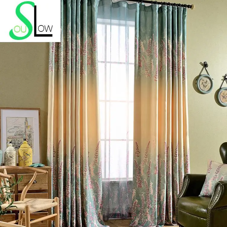Lavender Printed Semi-shade Curtains For Living Room Gradient European And American Style Floral Screens Tulle Sheer Curtain
Lavender Printed Semi-shade Curtains For Living Room Gradient European And American Style Floral Screens Tulle Sheer Curtain